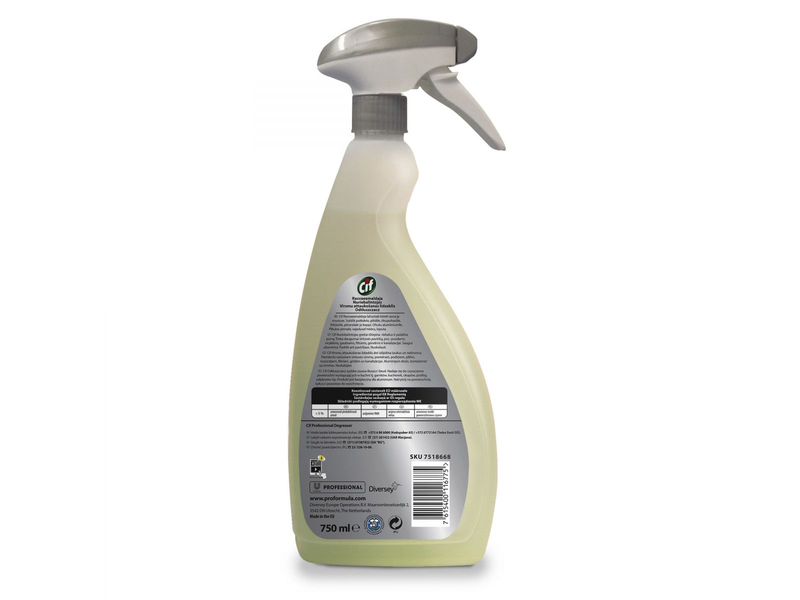 Cif Professional Power Cleaner Degreaser 750ml Mycie i odtłuszczanie